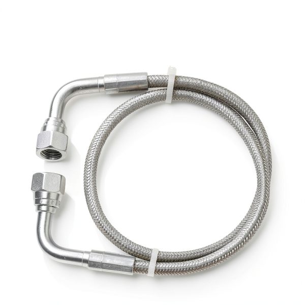 Stainless PTFE Hose YUXIVCNE 20in JIC‑4 & 1/4 NTP Adapter-6