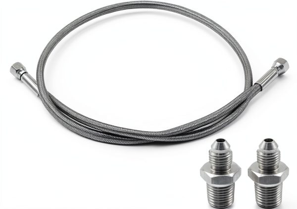 40 inch PTFE Hose by BTROVIA - JIC-4 or 1/4 inch NPT Male-0