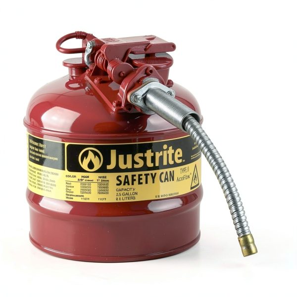 Justrite 11078 5/8" Flex Hose for Type II Safety Can - Steel, 9" Long-1