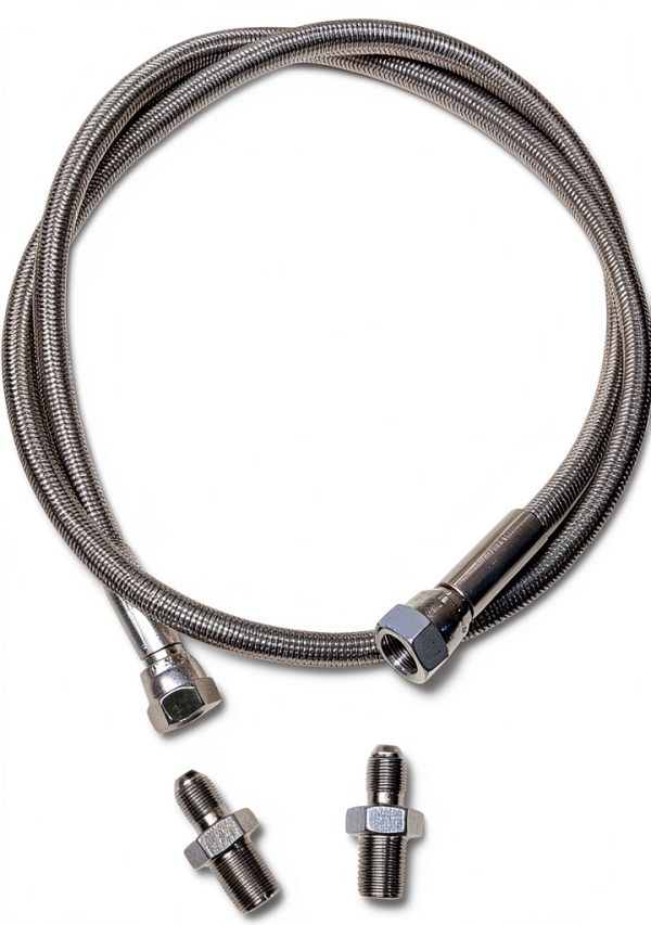 Stainless Steel PTFE Hose JXHONG 40in JIC-4 Female/1/4" NPT Male-0
