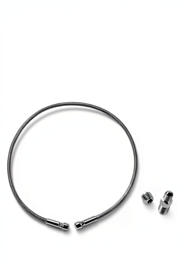 Stainless Steel PTFE Reinforced Hose Fit for ARB 740203, JIC-4 Female or 1/4 NPT Male Adapter, 870 PSI, 40 Inch Length,-40°F-400°F-2