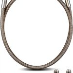 Stainless Steel PTFE Reinforced Hose Fit for ARB 740203, JIC-4 Female or 1/4 NPT Male Adapter, 870 PSI, 40 Inch Length,-40°F-400°F-0