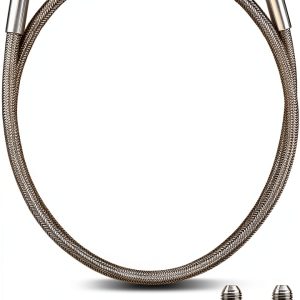 Stainless Steel PTFE Reinforced Hose Fit for ARB 740203, JIC-4 Female or 1/4 NPT Male Adapter, 870 PSI, 40 Inch Length,-40°F-400°F-0